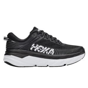 HOKA ONE ONE Women's Bondi 7 Black White Womens Running Shoes - 9